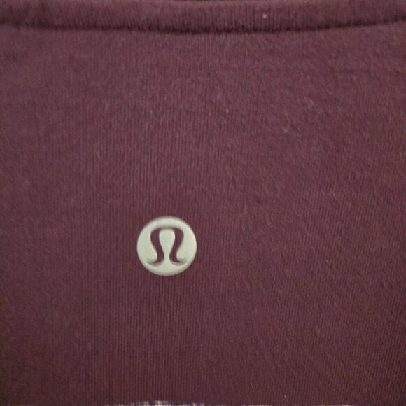 Lululemon Surge Warm Crew Bold Stripe Black Cherry Heathered Deep Navy Size L - Picture 10 of 10